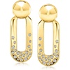 image:imageRossSimons 14kt Yellow GoldPlated Bead Drop Earrings With 120 ct tw Czs