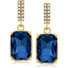 image:imageRossSimons 14kt Yellow GoldPlated Drop Earrings With Simulated Sapphires and 48 ct tw Czs