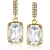 image:imageRossSimons 14kt Yellow GoldPlated Drop Earrings With Simulated White Gemstones and 48 ct tw Czs