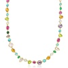 image:imageRossSimons 14kt Yellow GoldPlated Necklace With Simulated Multicolored Gemstones 18 inches