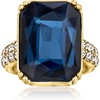 image:imageRossSimons 14kt Yellow GoldPlated Ring With Simulated Sapphire and 81 ct tw CzsCubic Zirconia