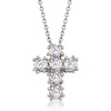 image:imageRossSimons 150 ct tw CZ Cross Pendant Necklace in Sterling SilverCubic Zirconia