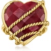 image:imageRossSimons 1500 Carat Ruby Heart Roped Ring in 18kt Gold Over SterlingRuby