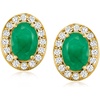 image:imageRossSimons 160 ct tw Emerald Earrings With 33 ct tw Diamonds in 18kt Yellow Gold