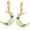 image:imageRossSimons 189 ct tw MultiGemstone Moon Drop Earrings With LabGrown Diamonds in 18kt Gold Over Sterling