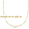 image:imageRossSimons 18kt Gold Over Sterling CharmCompatible Paper Clip Link Toggle NecklaceNo Gemstone