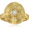 image:imageRossSimons 18kt Gold Over Sterling Ripple Ring With DiamondsDiamond