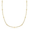 image:imageRossSimons 18kt Yellow Gold Bead Station Paper Clip Link NecklaceNo Gemstone