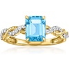 image:imageRossSimons 190 Carat Swiss Blue Topaz Ring With 14 ct tw Diamonds in 14kt Yellow GoldTopaz