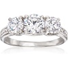 image:imageRossSimons 192 ct tw CZ 3Stone Ring in Sterling SilverCubic Zirconia