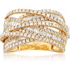 image:imageRossSimons 200 ct tw Round and Baguette Diamond Highway Ring in 14kt Yellow GoldDiamond