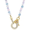 image:imageRossSimons 2130 ct tw Pastel MultiGemstone Bead 445mm Cultured Pearl and 10 ct tw Diamond Lobster Clasp Necklace in 18kt Gold Over Sterling20 Inches