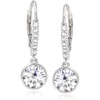 image:imageRossSimons 240 ct tw BezelSet CZ Drop Earrings in Sterling Silver