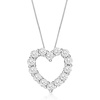image:imageRossSimons 275 ct tw Diamond Heart Pendant Necklace in 14kt White GoldDiamond