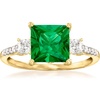image:imageRossSimons 300 Carat Simulated Emerald and 38 ct tw CZ Ring in 18kt Gold Over SterlingNo Gemstone