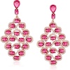 image:imageRossSimons 300 ct tw Simulated Ruby and 490 ct tw CZ Drop Earrings in 18kt Rose Gold Over Sterling