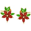 image:imageRossSimons 313 ct tw MultiGemstone Flower Earrings in 18kt Gold Over Sterling