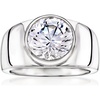 image:imageRossSimons 350 Carat BezelSet CZ Ring in Sterling SilverCubic Zirconia