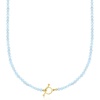 image:imageRossSimons 354mm Aquamarine Bead CharmCompatible Toggle Necklace in 18kt Gold Over SterlingAquamarine