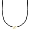 image:imageRossSimons 354mm Onyx Bead CharmCompatible Toggle Necklace in 18kt Gold Over SterlingOnyx