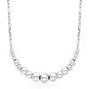 image:imageRossSimons 36mm Sterling Silver Graduated Bead NecklaceNo Gemstone