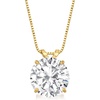 image:imageRossSimons 400 Carat CZ Solitaire Necklace in 14kt Yellow GoldCubic Zirconia