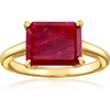 image:imageRossSimons 420 Carat Ruby EastWest Ring in 18kt Gold Over SterlingRuby