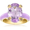 image:imageRossSimons 500 Carat Amethyst Ring With Amethyst and Pastel Purple Enamel in 18kt Gold Over SterlingAmethyst