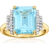 image:imageRossSimons 500 Carat Sky Blue Topaz Ring With 13 ct tw Diamonds in 14kt Yellow GoldTopaz