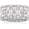 image:imageRossSimons 540 ct tw Baguette and Round CZ Eternity Band in Sterling SilverCubic Zirconia