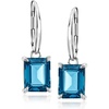 image:imageRossSimons 550 Carat London Blue Topaz Drop Earrings in Sterling Silver