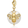 image:imageRossSimons 613mm Cultured Coin Pearl and 10 ct tw White Topaz Bumblebee Charm With Citrine in 18kt Gold Over Sterling