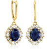 image:imageRossSimons 650 ct tw Sapphire and 280 ct tw White Topaz Drop Earrings in 18kt Gold Over Sterling