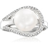 image:imageRossSimons 995mm Cultured Pearl and 20 ct tw Diamond Ring in Sterling Silver