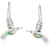 image:imageRossSimons Abalone Shell Hummingbird Drop Earrings With Black Enamel in Sterling Silver