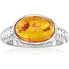 image:imageRossSimons Amber Ring in Sterling SilverAmber