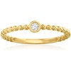 image:imageRossSimons BezelSet Diamond Beaded Ring in 18kt Gold Over SterlingDiamond