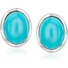 image:imageRossSimons BezelSet Turquoise Stud Earrings in Sterling Silver
