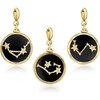 image:imageRossSimons Cancer  Onyx Reversible Zodiac Charm With LabGrown Diamonds in 18kt Gold Over Sterling
