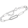 image:imageRossSimons Charles Garnier 75 ct tw CZ Paper Clip Link Bracelet in Sterling Silver 7 inches