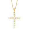 image:imageRossSimons Ethiopian Opal Cross Pendant Necklace in 18kt Gold Over SterlingOpal
