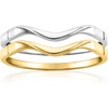 image:imageRossSimons Italian 10kt 2Tone Gold Jewelry Set 2 Wave RingsNo Gemstone