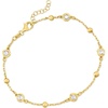 image:imageRossSimons Italian 115 ct tw BezelSet CZ Station Anklet9 Inches
