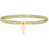 image:imageRossSimons Italian 14kt Yellow Gold Cross Charm Mesh Braceletno gemstone