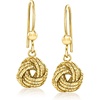 image:imageRossSimons Italian 14kt Yellow Gold Love Knot Drop Earrings
