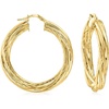 image:imageRossSimons Italian 14kt Yellow GoldPlated Twisted Hoop Earrings