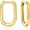 image:imageRossSimons Italian 18kt Gold Over Sterling Medium Paper Clip Link Hoop Earrings