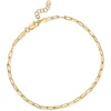 image:imageRossSimons Italian 18kt Gold Over Sterling Paper Clip Link Anklet 9 inches