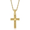 image:imageRossSimons Italian 18kt Gold Over Sterling Sacred Heart Cross Adjustable Pendant Necklace