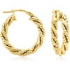 image:imageRossSimons Italian 18kt Gold Over Sterling Twisted Bead Hoop Earrings